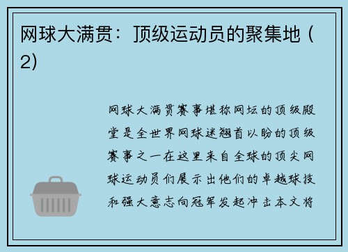 网球大满贯：顶级运动员的聚集地 (2)